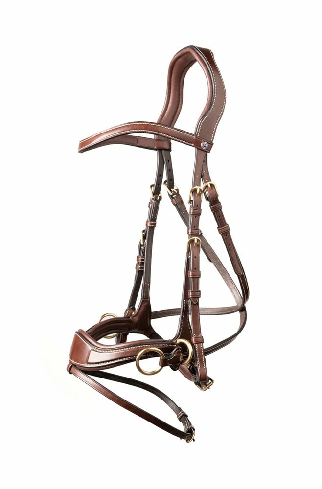 Trust Falsterbo T-motion Hoofdstel Bruin / Goud / Cob