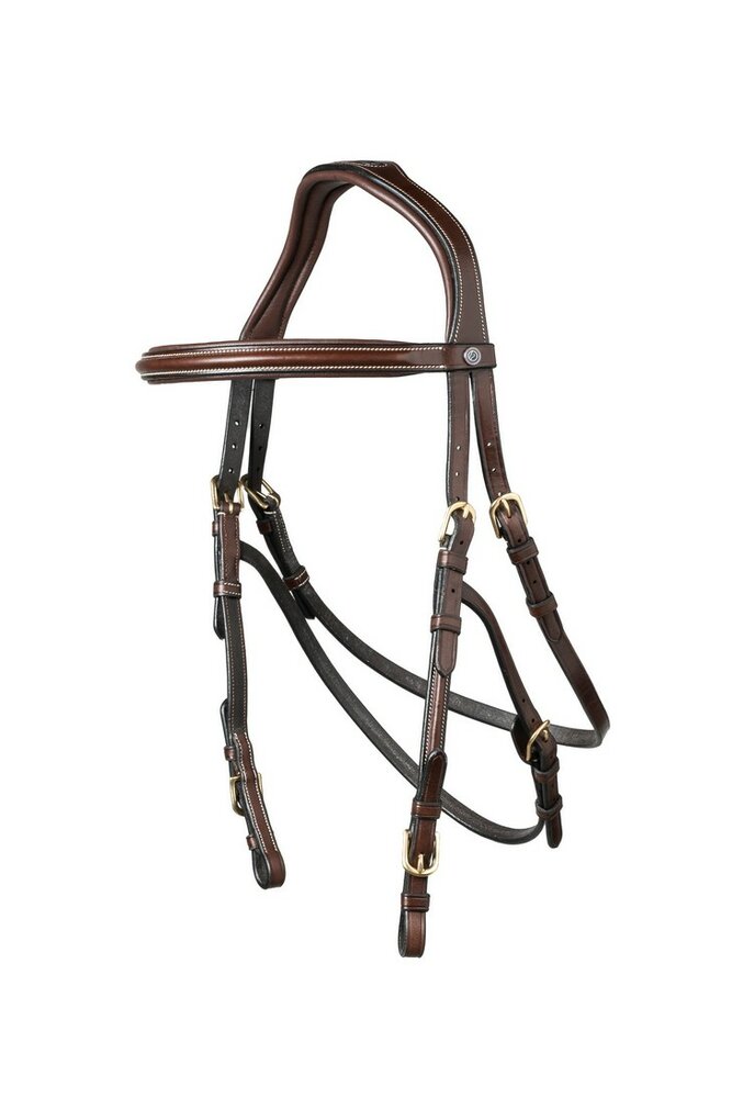 Trust Hickstead Hackamore Hoofdstel Bruin / Goud / Cob
