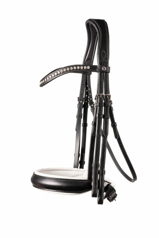 Trust Wellington Stang en Trens Hoofdstel Zwart / Wit / Cob