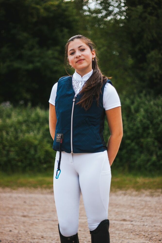 Airbagvest paardrijden Segura C-protect Air Wo2 Dames Blauw maat XL