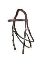 Trust Hickstead Hackamore Hoofdstel Bruin / Goud / Cob