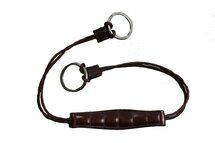 Curbgag rope leather BR Brn/Slvr