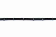 Deauville 5/8inch Web reins 9stops Blk/Slvr Full