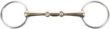 Harry's Horse Watertrens gold brass dubbel gebroken o-link 20mm