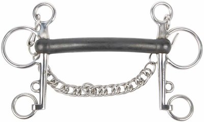 Harry's Horse Pelham bit rubber mondstuk 18mm